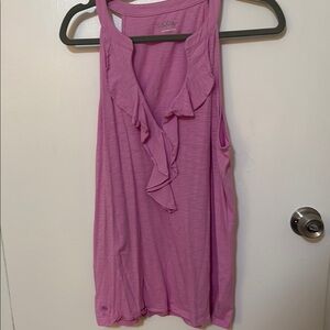 Lilly Pulitzer Pink Ruffled Sleeveless Top